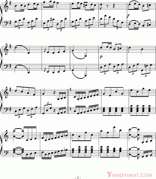 贝多芬第25奏鸣曲第三乐章 钢琴谱