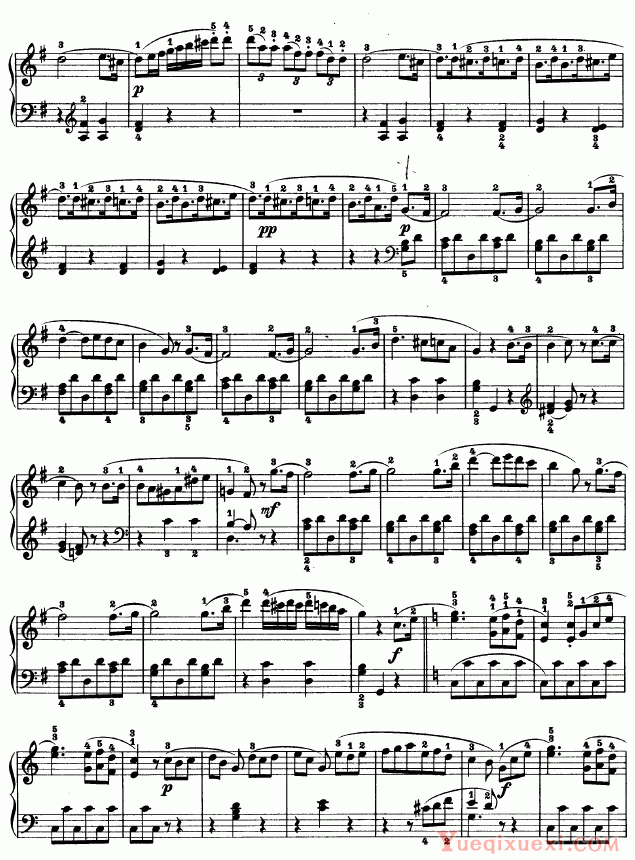 贝多芬-beethoven 第二十钢琴奏鸣曲-Op.49 No.2