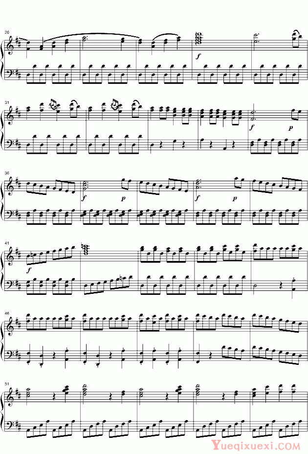  莫扎特《费加罗的婚礼》序曲钢琴版
