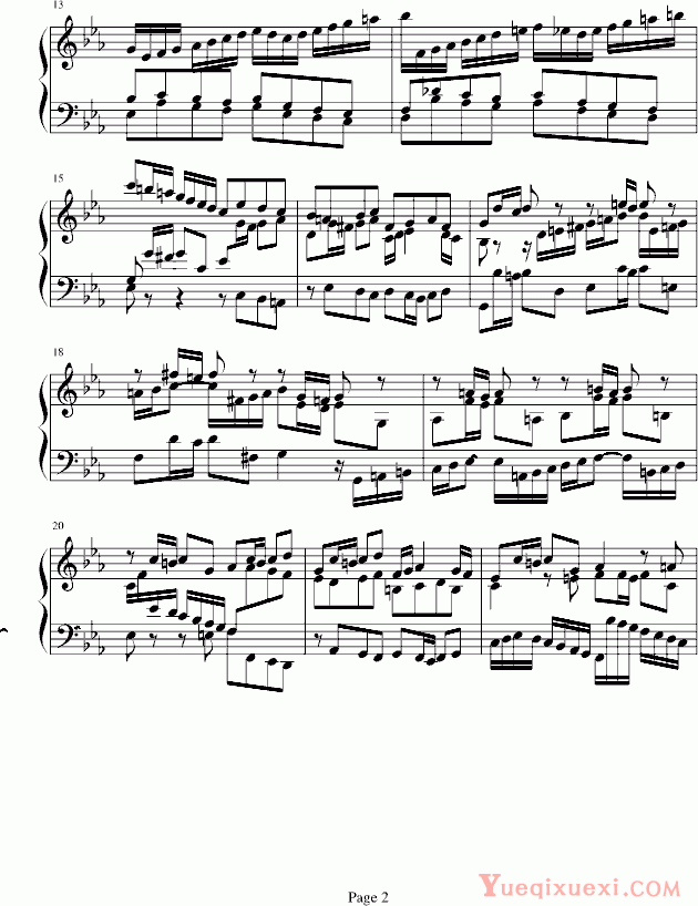 巴赫 P.E.Bach 十二平均律BWV847赋格