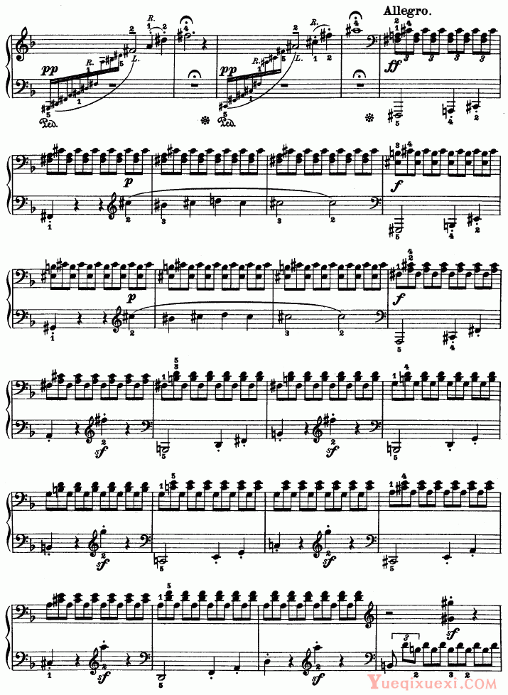 贝多芬-beethoven 暴风雨-d小调第十七钢琴奏鸣曲 - Op.31—2