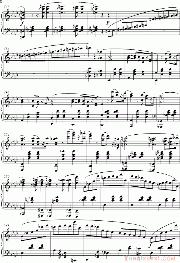 肖邦 chopin waltz No.5 钢琴谱