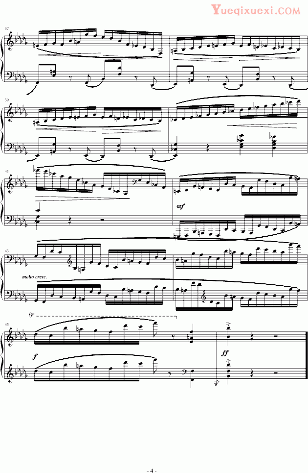 肖邦 chopin 肖邦前奏曲第16首 钢琴谱