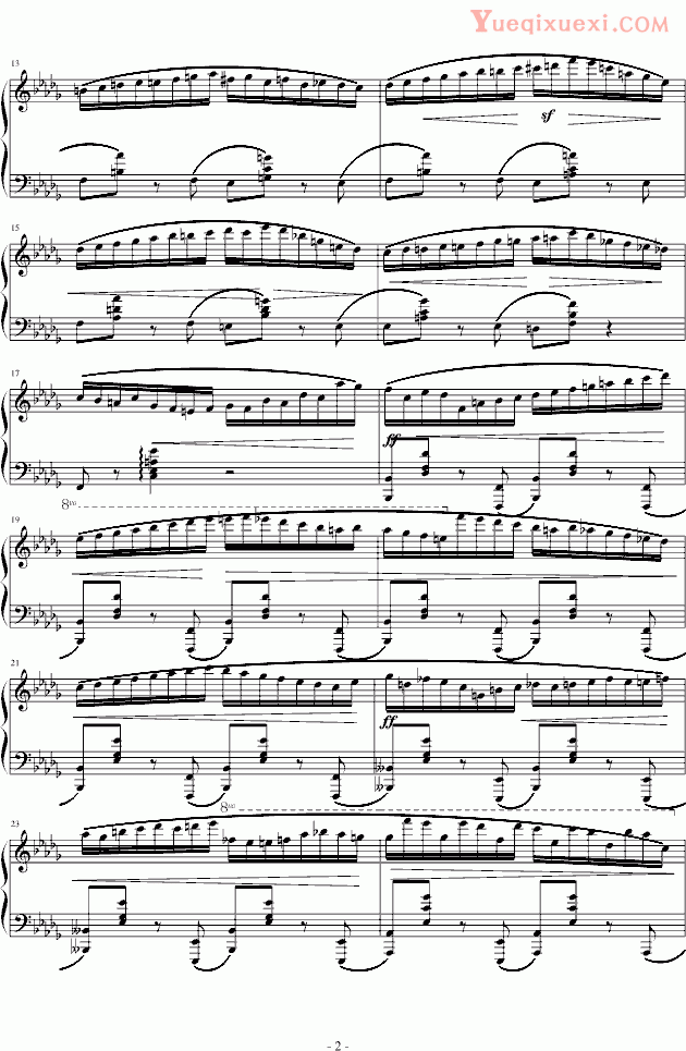肖邦 chopin 肖邦前奏曲第16首 钢琴谱