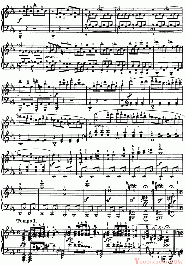 贝多芬-beethoven C小调第八琴奏鸣曲（悲怆）Op—13