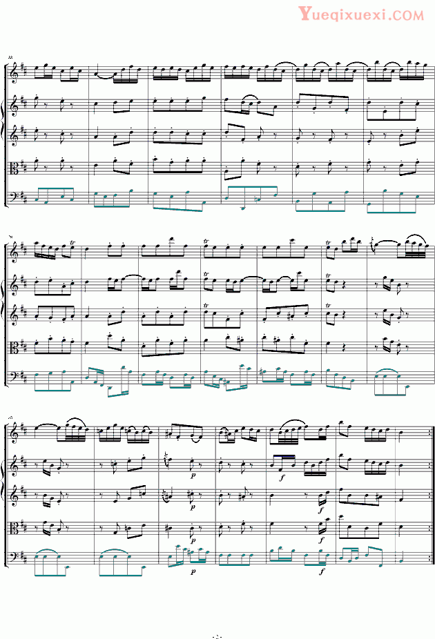 J.S.巴赫 BWV 1067 谐谑曲 钢琴谱