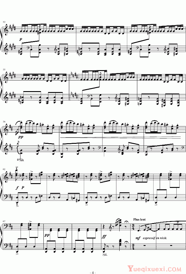 拉威尔 Ravel 丑角的晨歌(镜组曲第4首) 钢琴谱