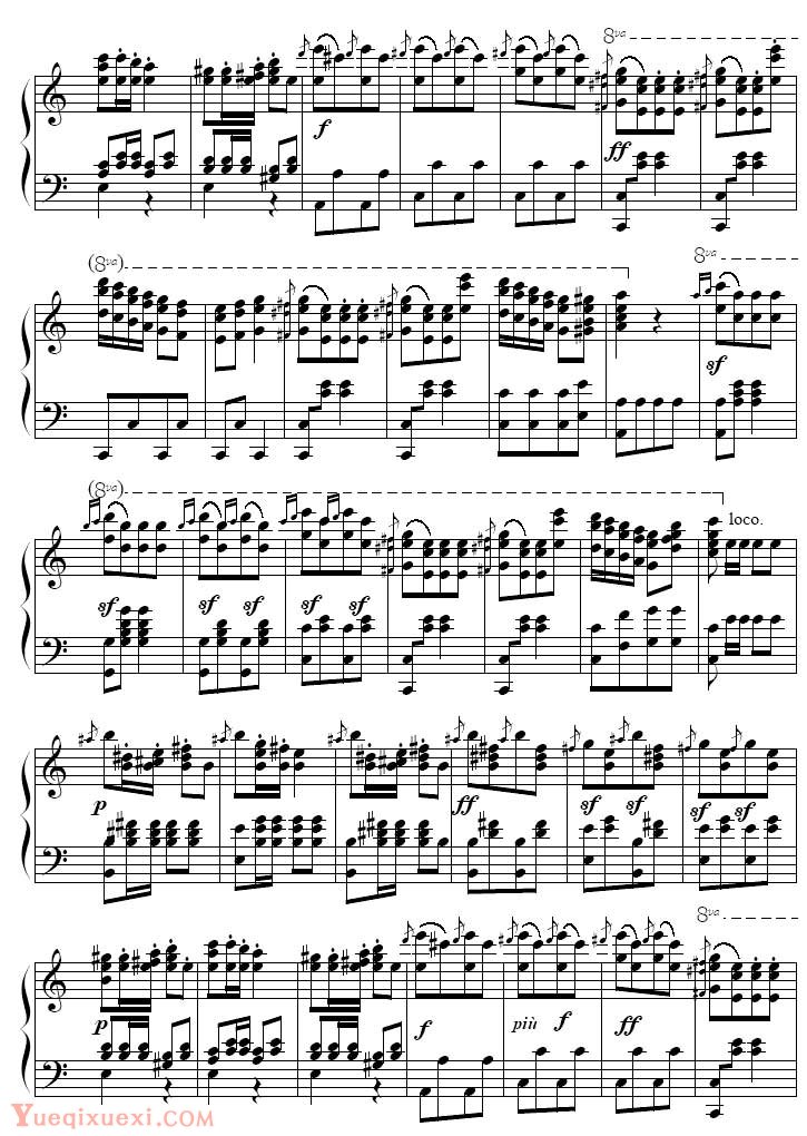 贝多芬-beethoven 土耳其进行曲 Turkish March 钢琴名人名曲谱
