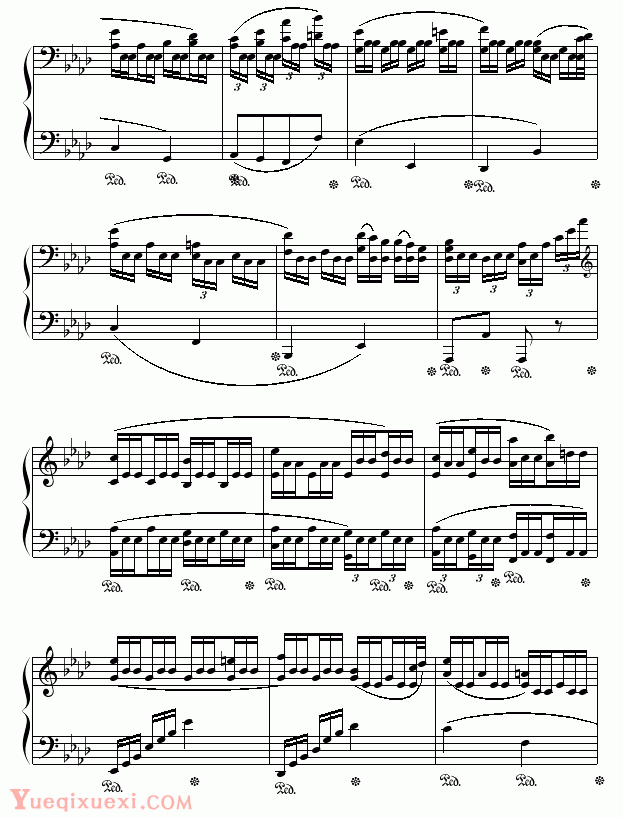 贝多芬-beethoven 悲怆奏鸣曲第二乐章_钢琴名人名曲