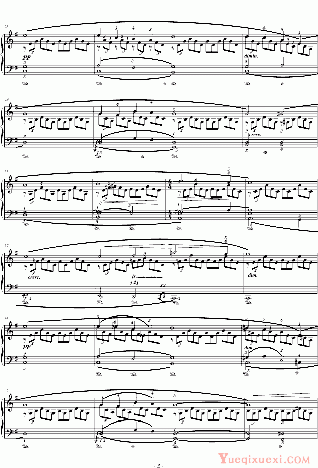 舒伯特 G大调即兴曲(Op.90,No.3)