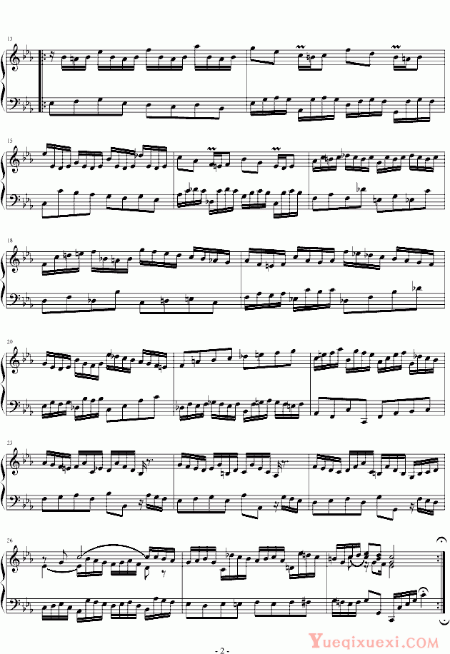 巴赫 P.E.Bach c小调前奏曲与赋格（第二册）