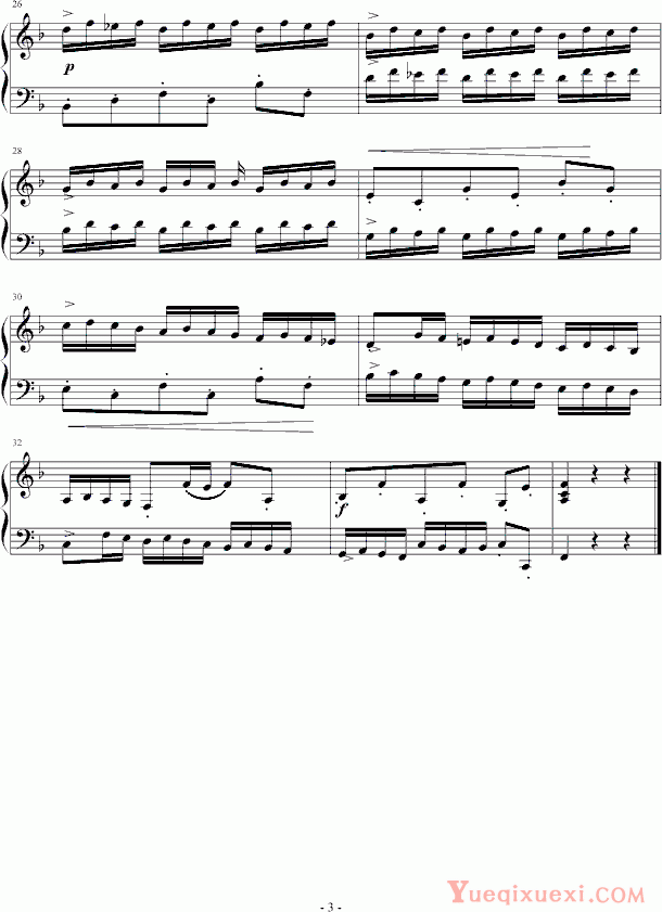 巴赫-P.E.Bach 二部创意曲 NO.8