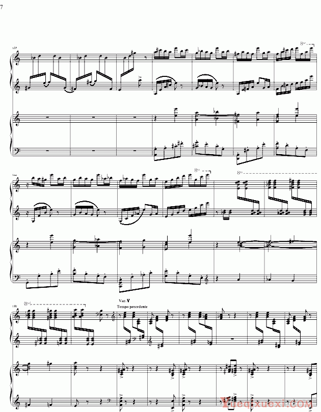 巴赫 P.E.Bach 二部创意曲NO.14[有指法]