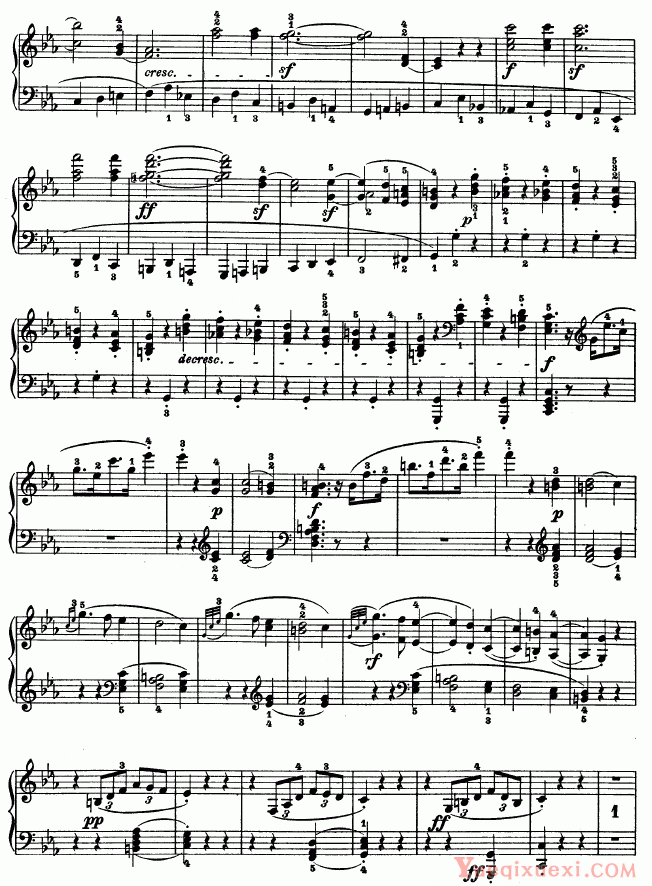 贝多芬-beethoven C小调第五钢琴奏鸣曲 - Op. 10—1