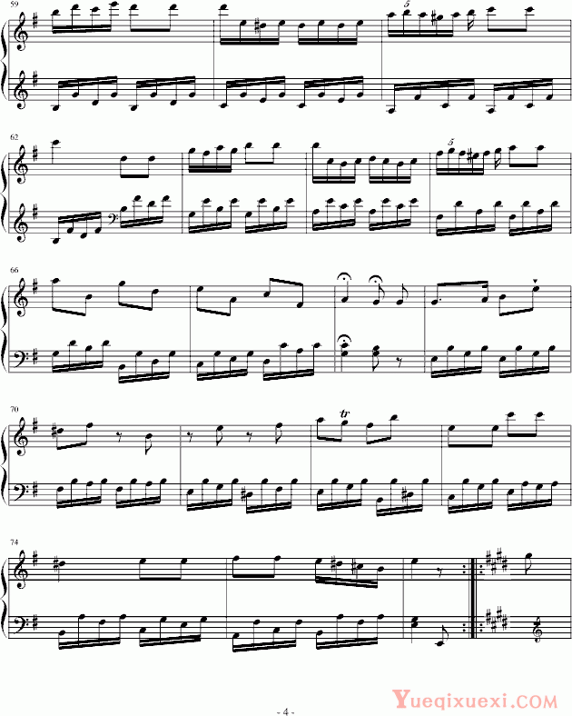 海顿 海顿钢琴奏鸣曲34（终乐章）