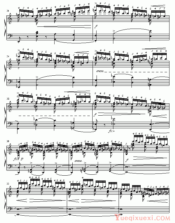 肖邦-chopin 半音练习曲