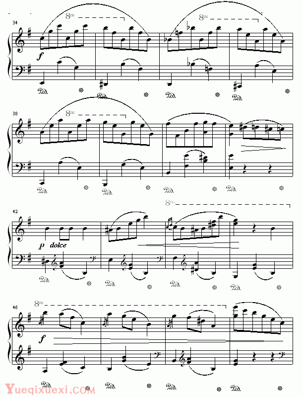 肖邦-chopin e小调圆舞曲(钢琴名人名曲)