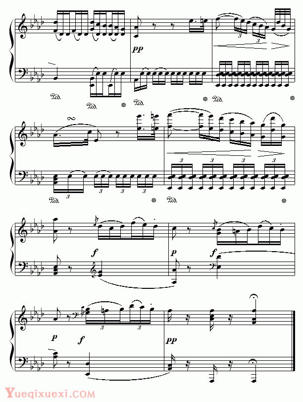 贝多芬-beethoven 悲怆奏鸣曲第二乐章_钢琴名人名曲