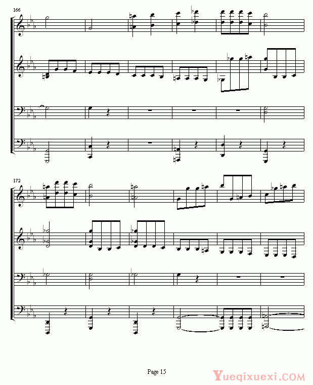 贝多芬-beethoven 命运交响曲(钢琴4手联弹）