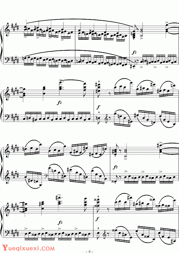 chopin《肖邦练习曲-Etude OP.10 NO.4》钢琴谱