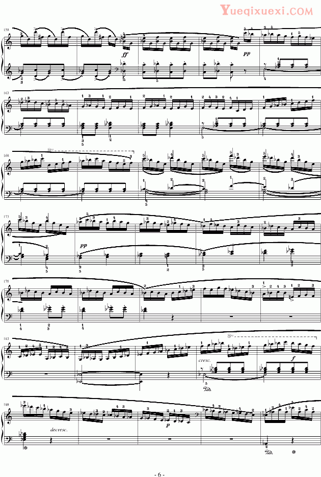韦伯 C大调第 钢琴奏鸣曲 Op.24 第四乐章 无穷动 钢琴谱