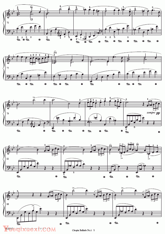 肖邦-chopin 第一叙事曲-Ballade No.1（钢琴名人名曲)