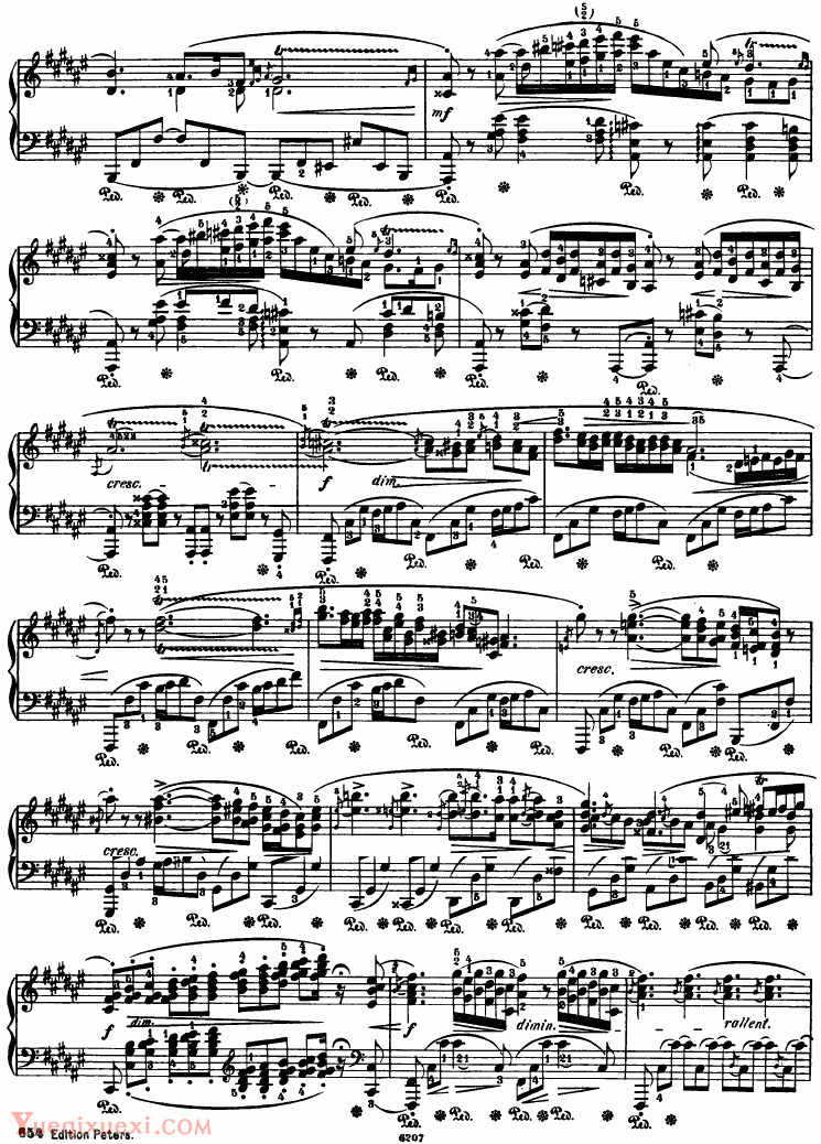 肖邦-chopin 船歌 Barcarolle Op 60（钢琴名人名曲)