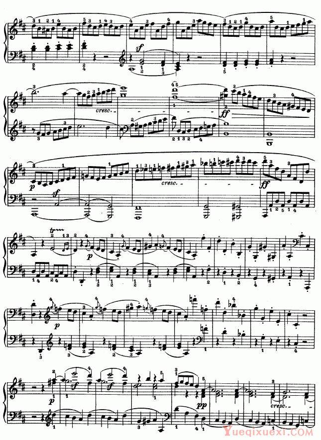 贝多芬-beethoven D大调第七钢琴奏鸣曲 - Op. 10 No--3