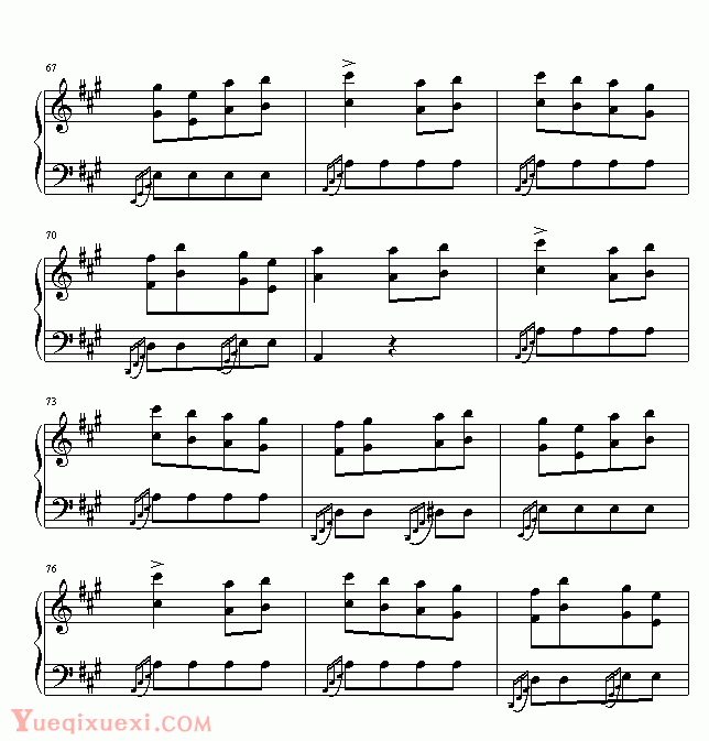 莫扎特 土耳其进行曲(钢琴名人名曲)