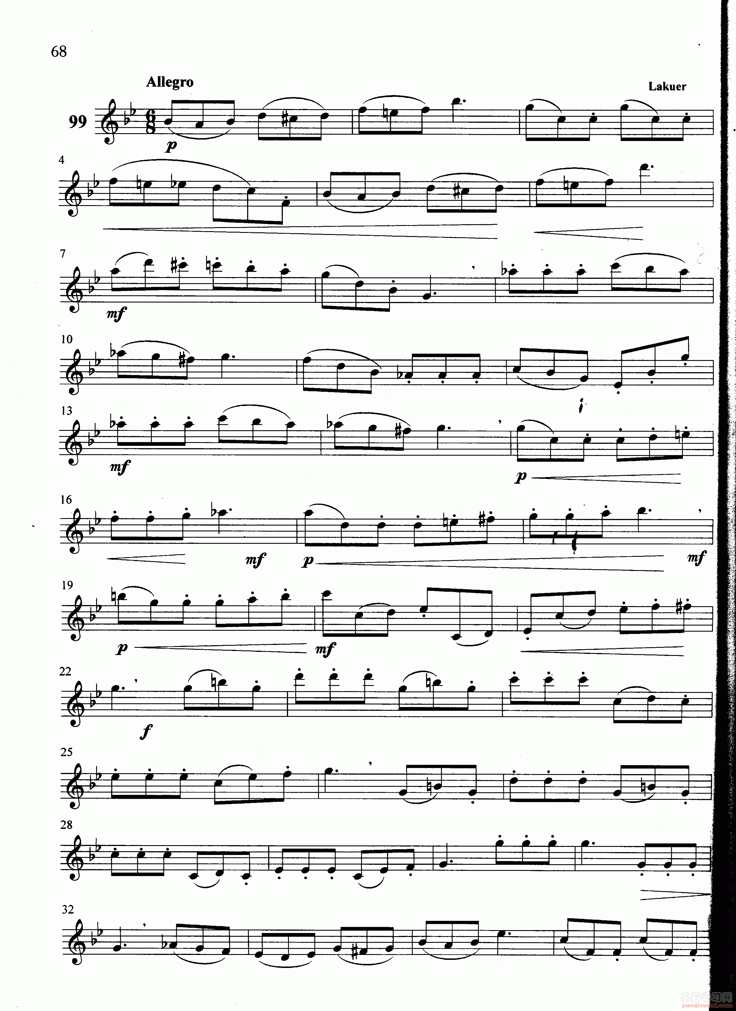 萨克斯管练习曲第100—068页