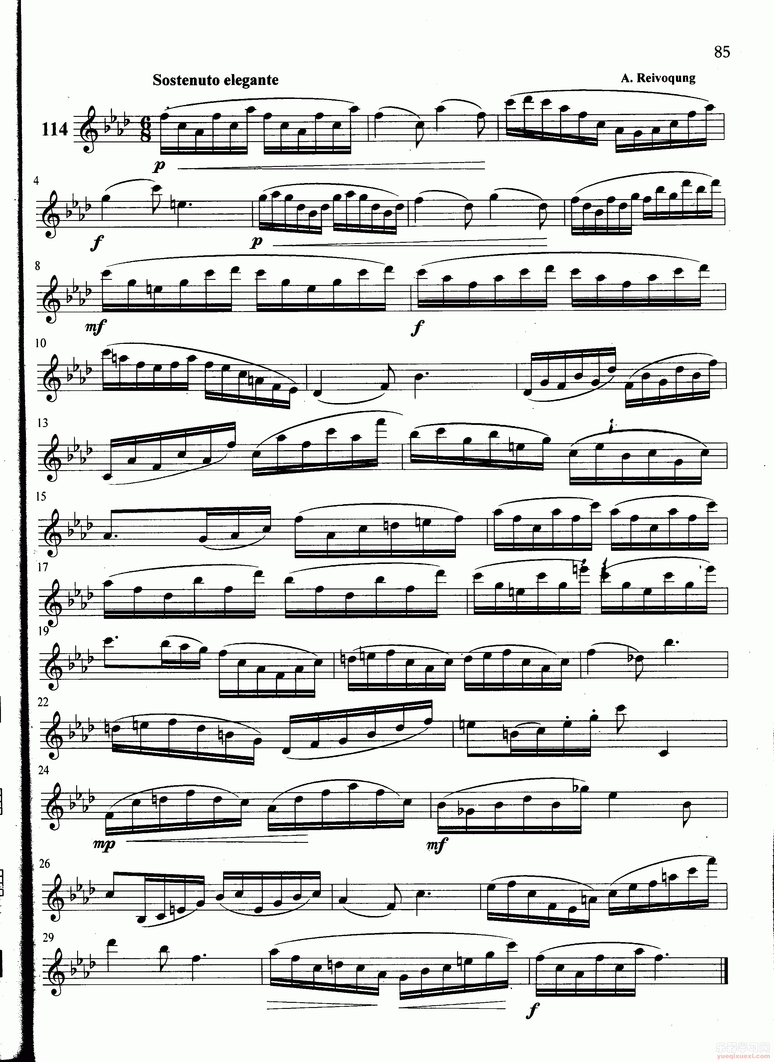 萨克斯管练习曲第100—085页