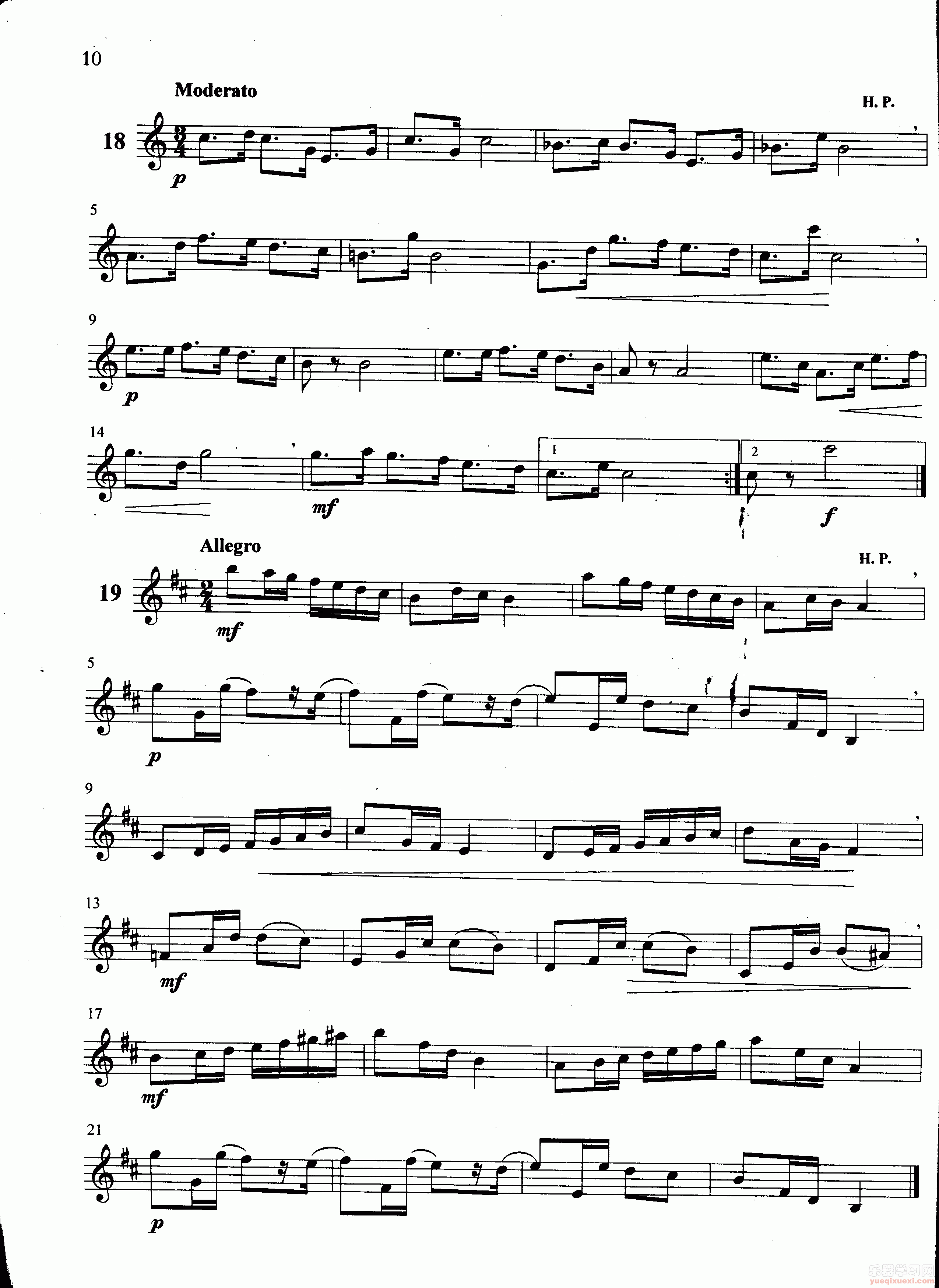 萨克斯管练习曲第100—010页