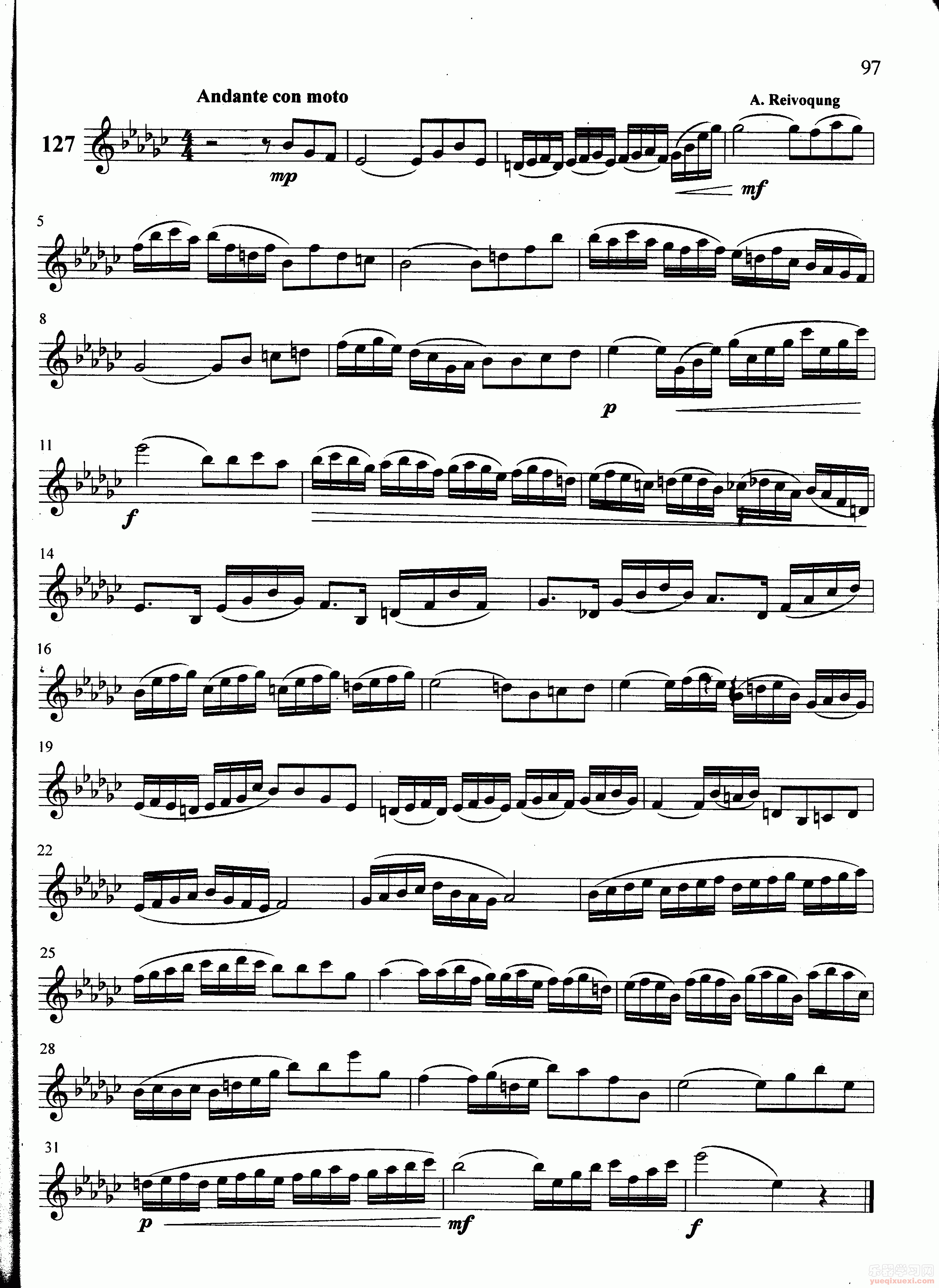 萨克斯管练习曲第100—097页