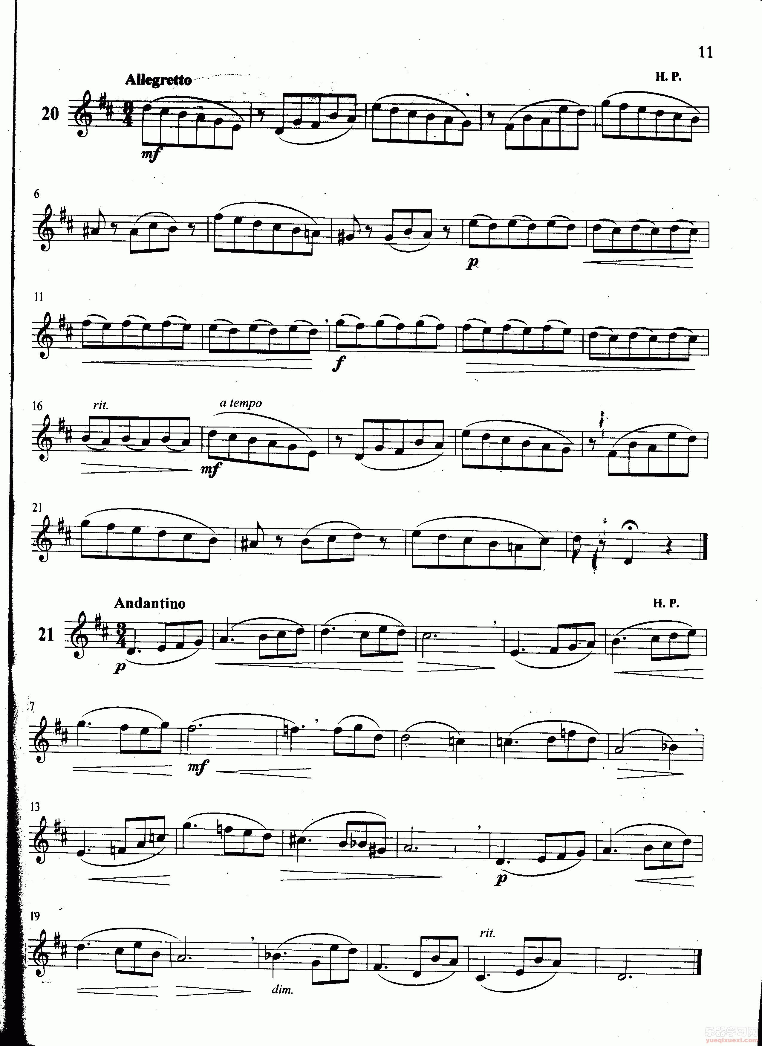 萨克斯管练习曲第100—011页