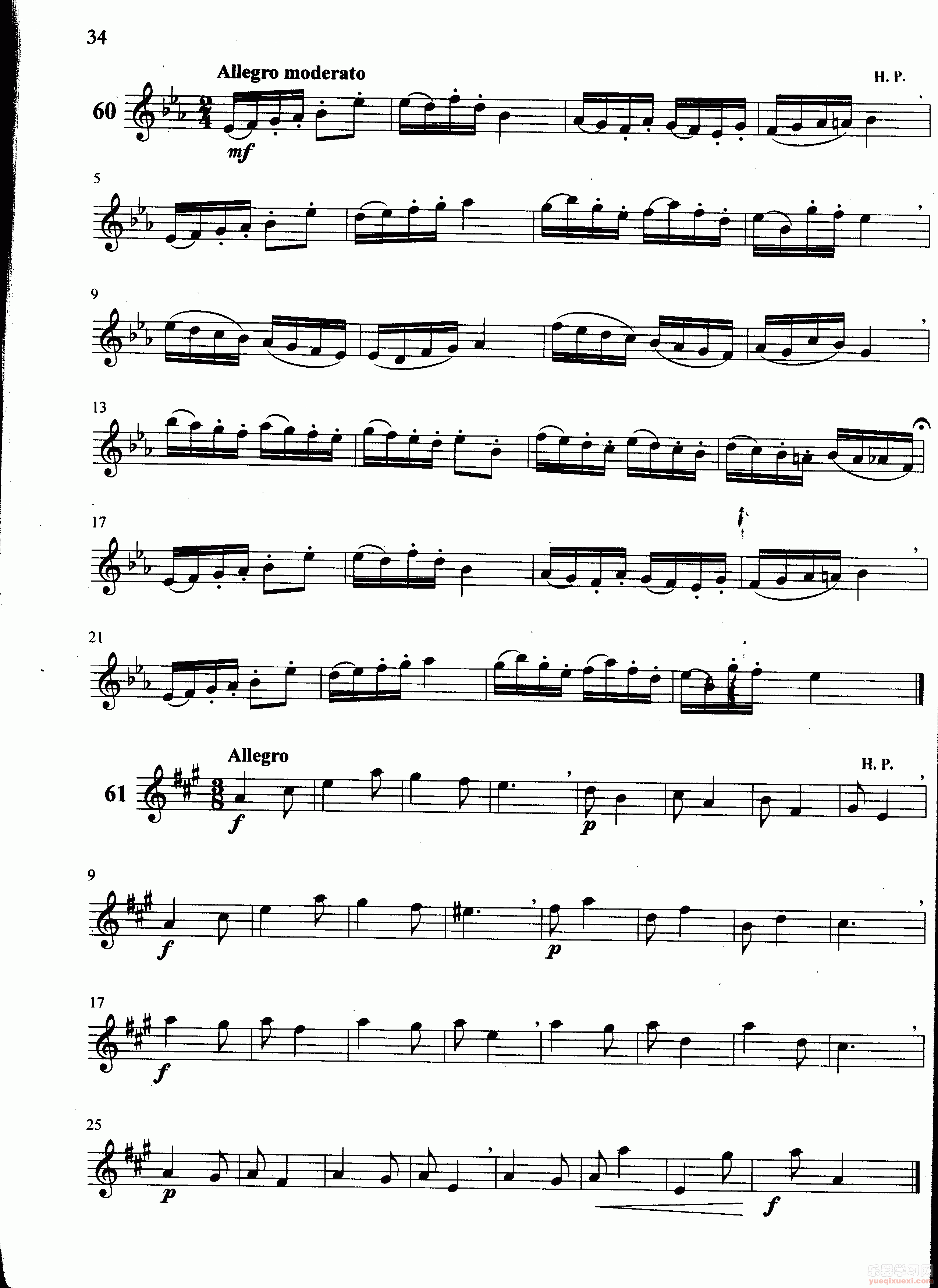 萨克斯管练习曲第100—034页