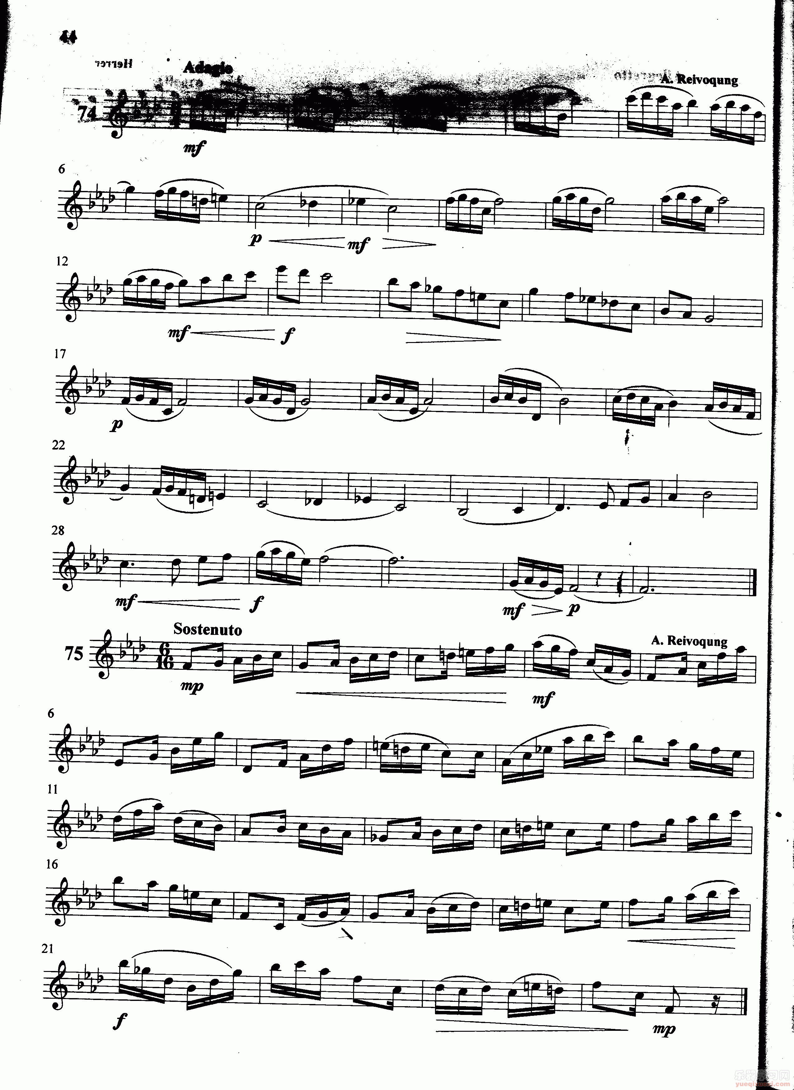 萨克斯管练习曲第100—044页