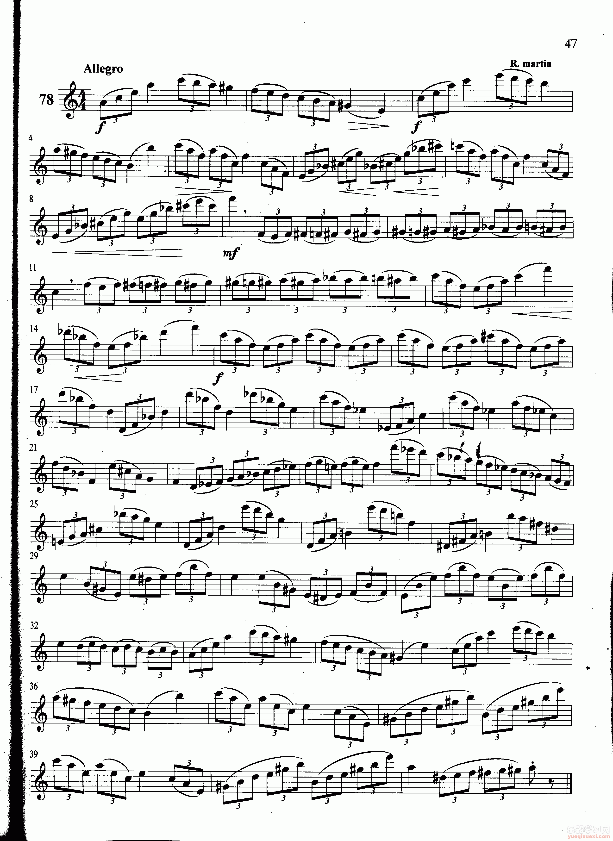 萨克斯管练习曲第100—047页
