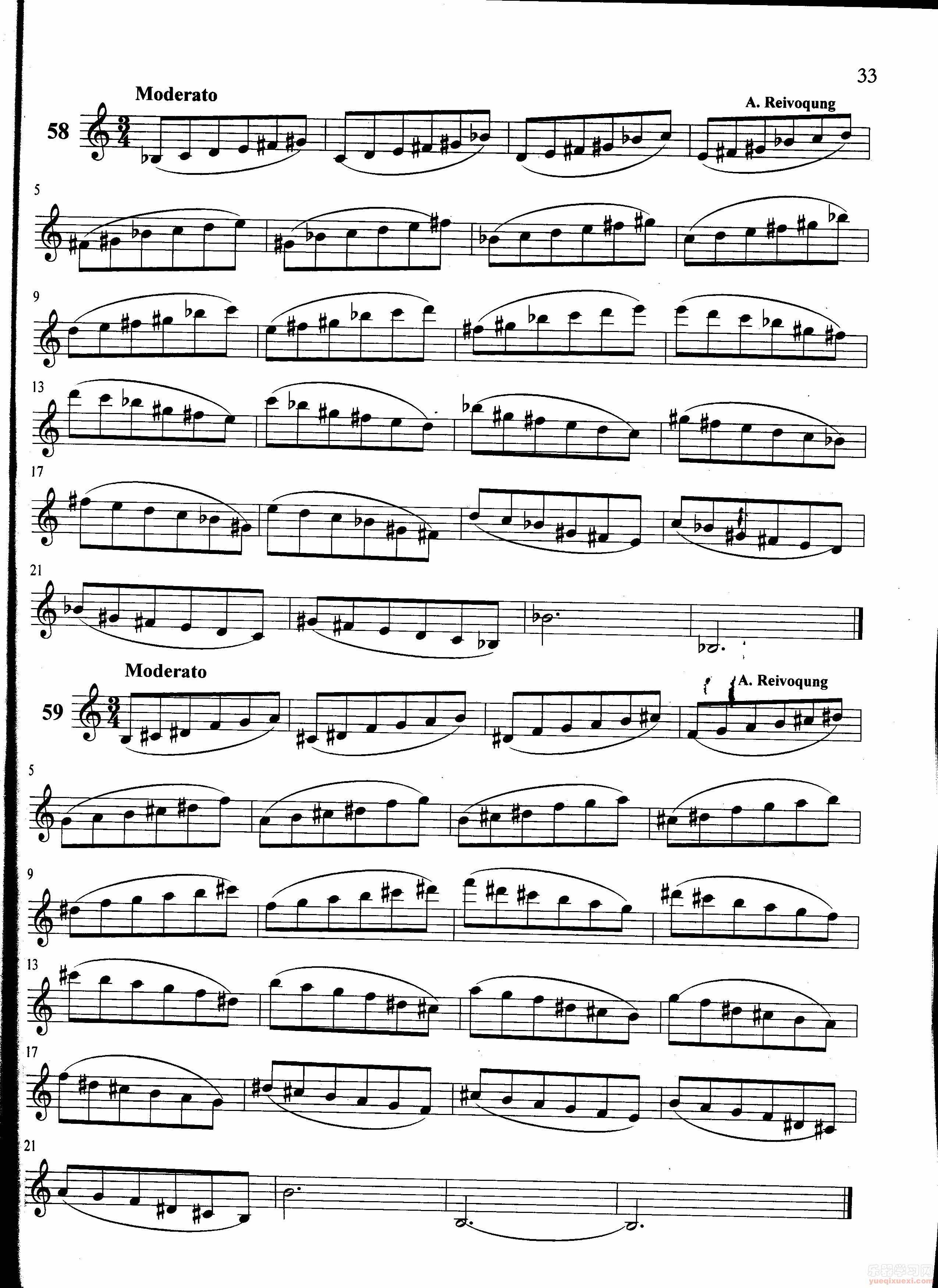萨克斯管练习曲第100—033页