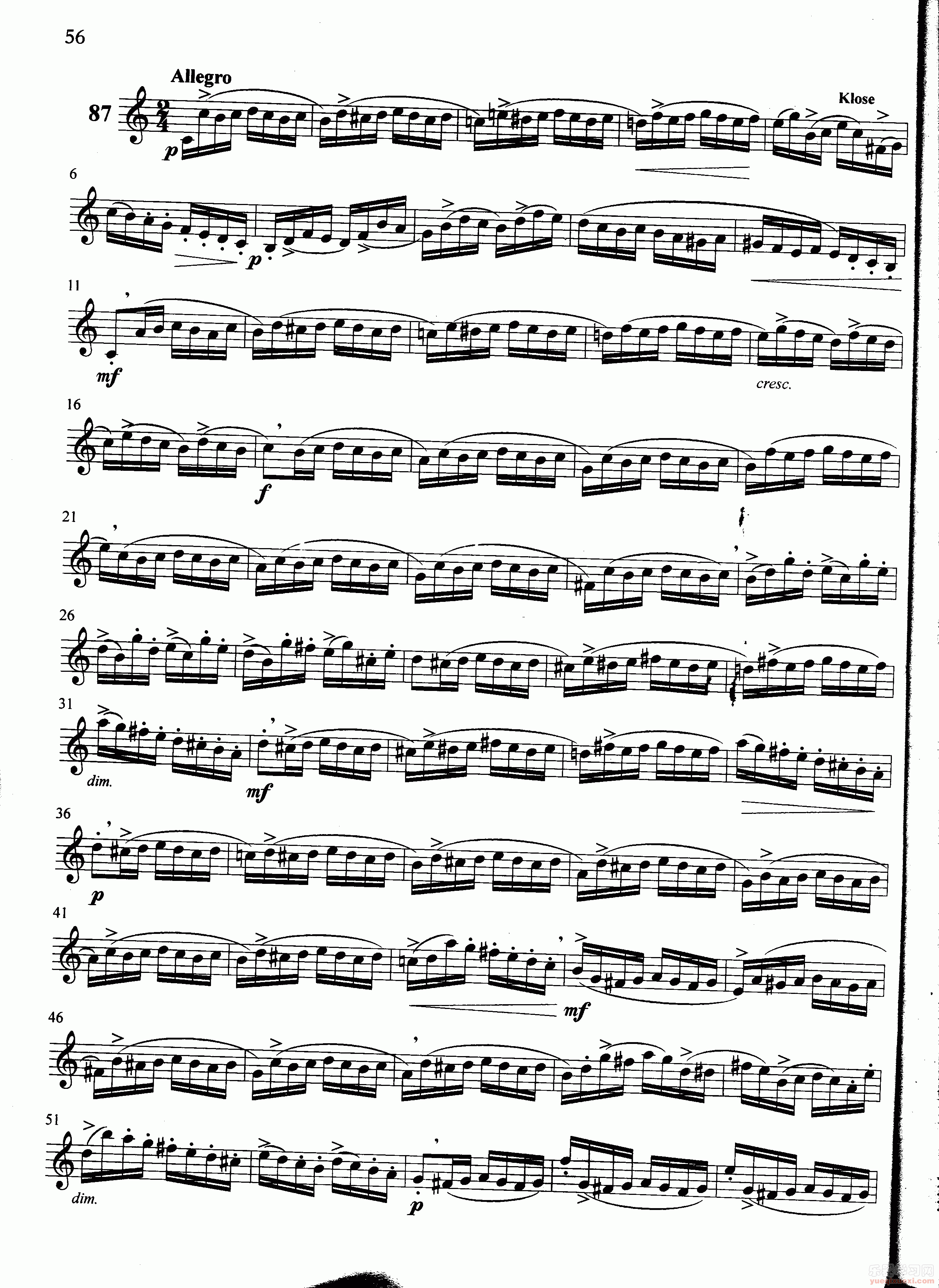 萨克斯管练习曲第100—056页