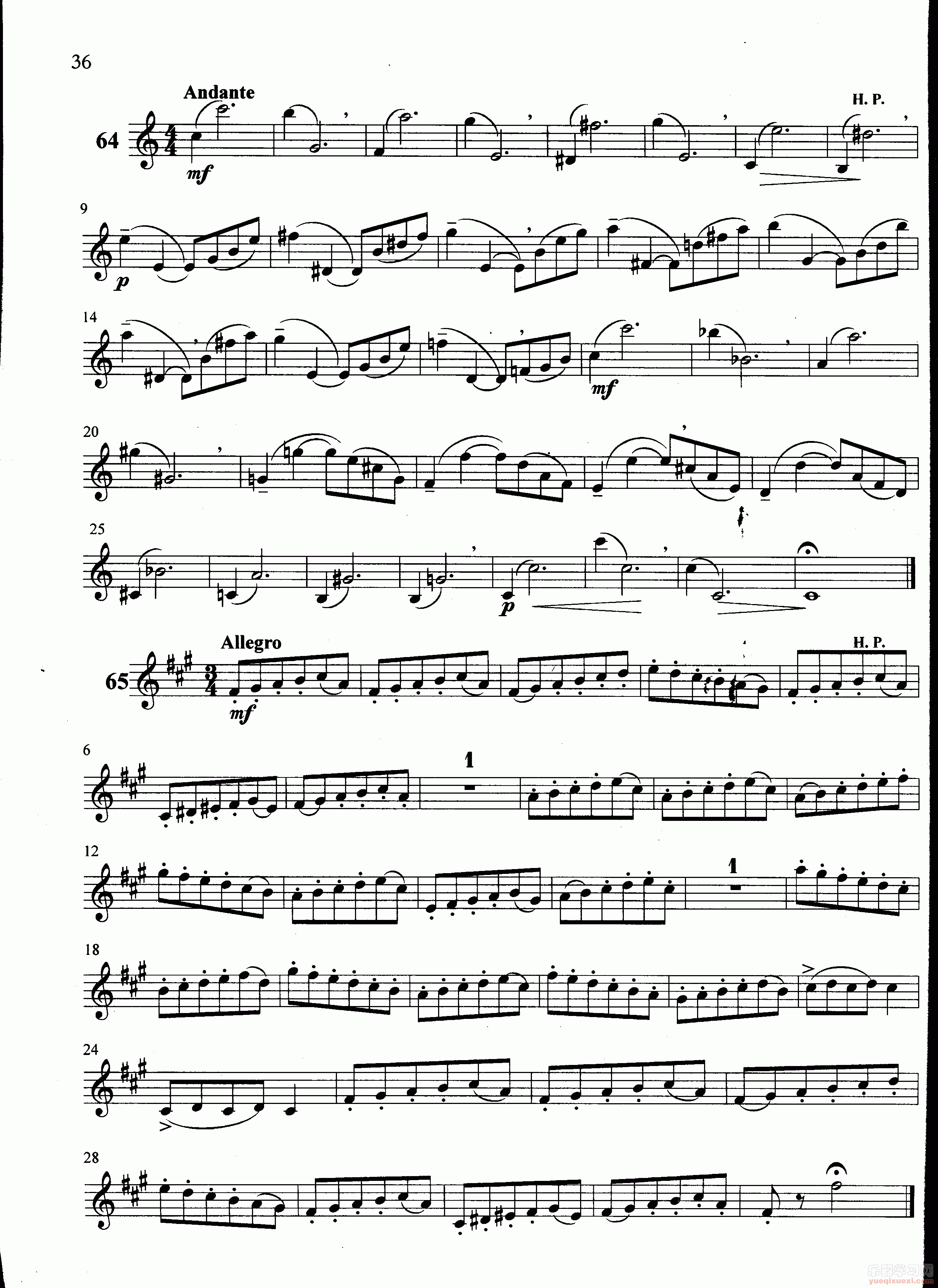 萨克斯管练习曲第100—036页