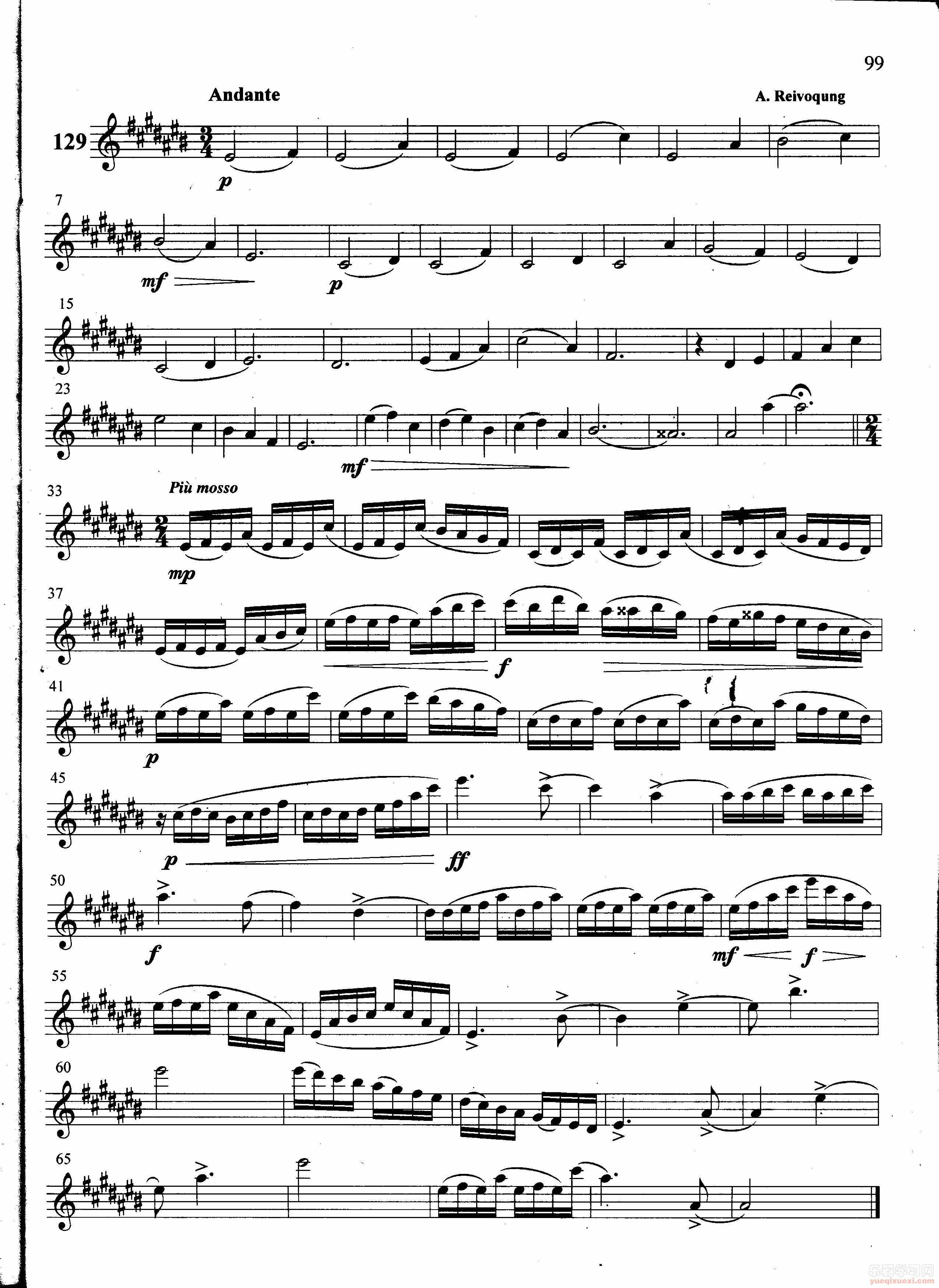萨克斯管练习曲第100—099页
