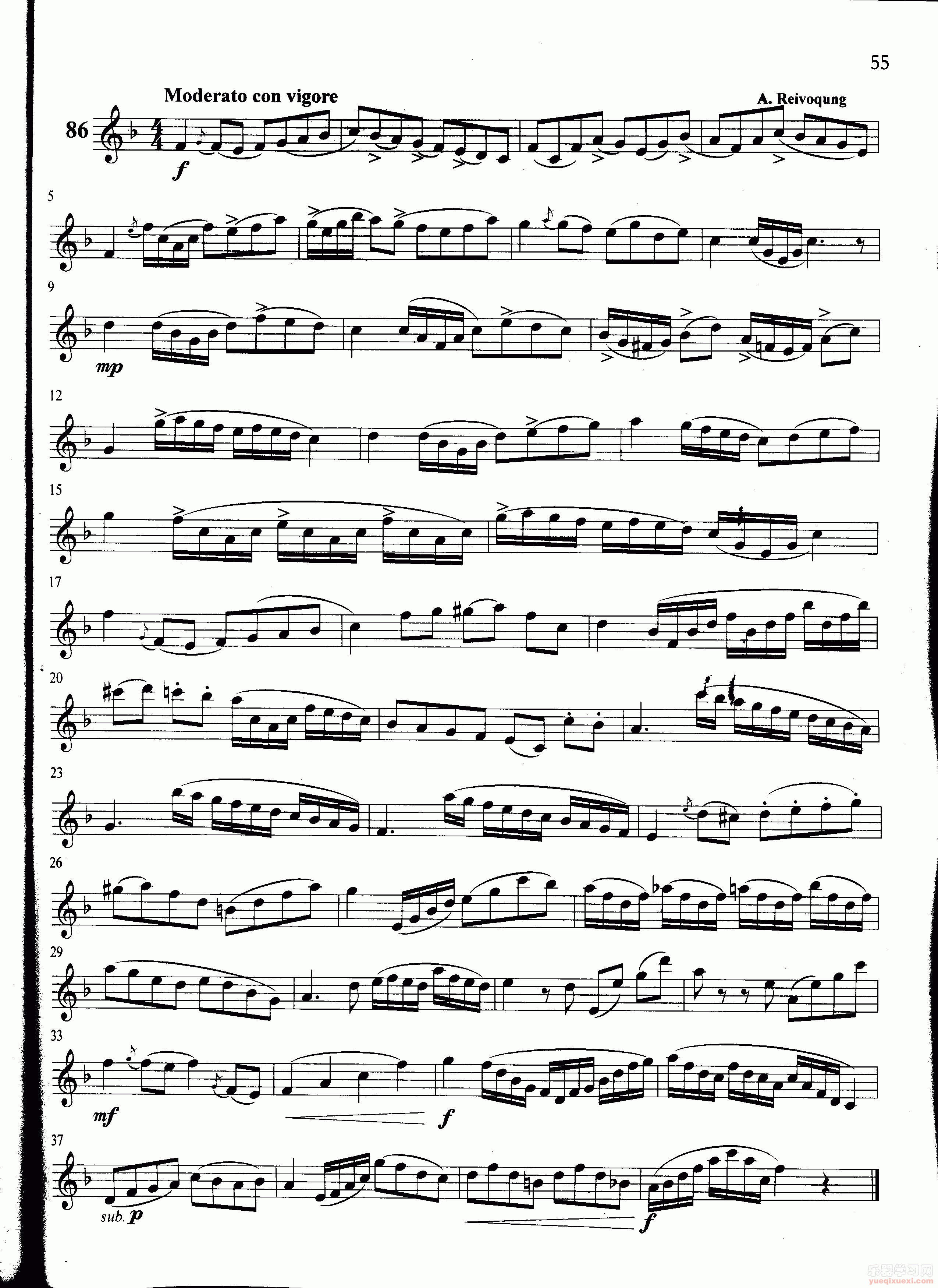 萨克斯管练习曲第100—055页