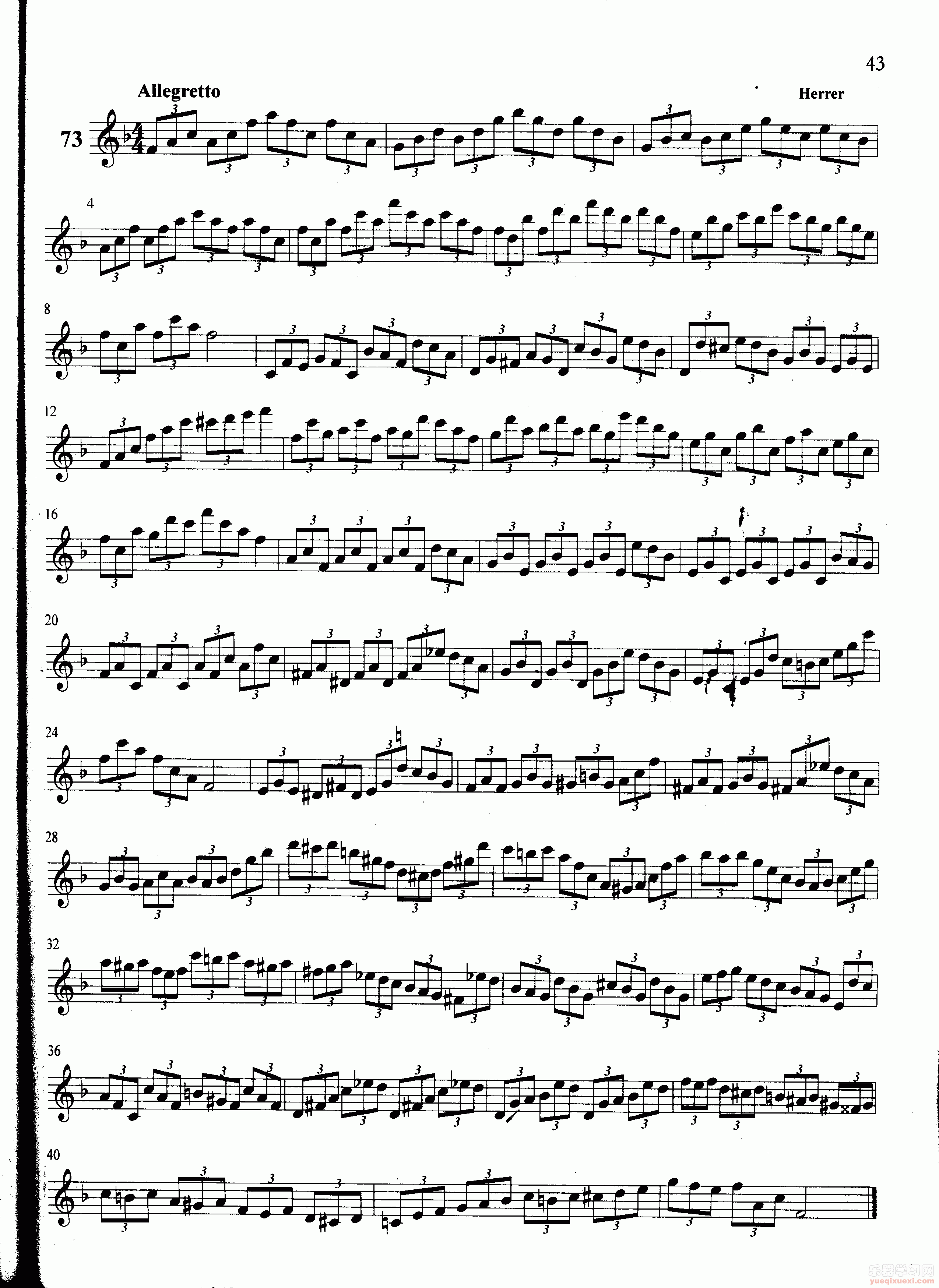 萨克斯管练习曲第100—043页