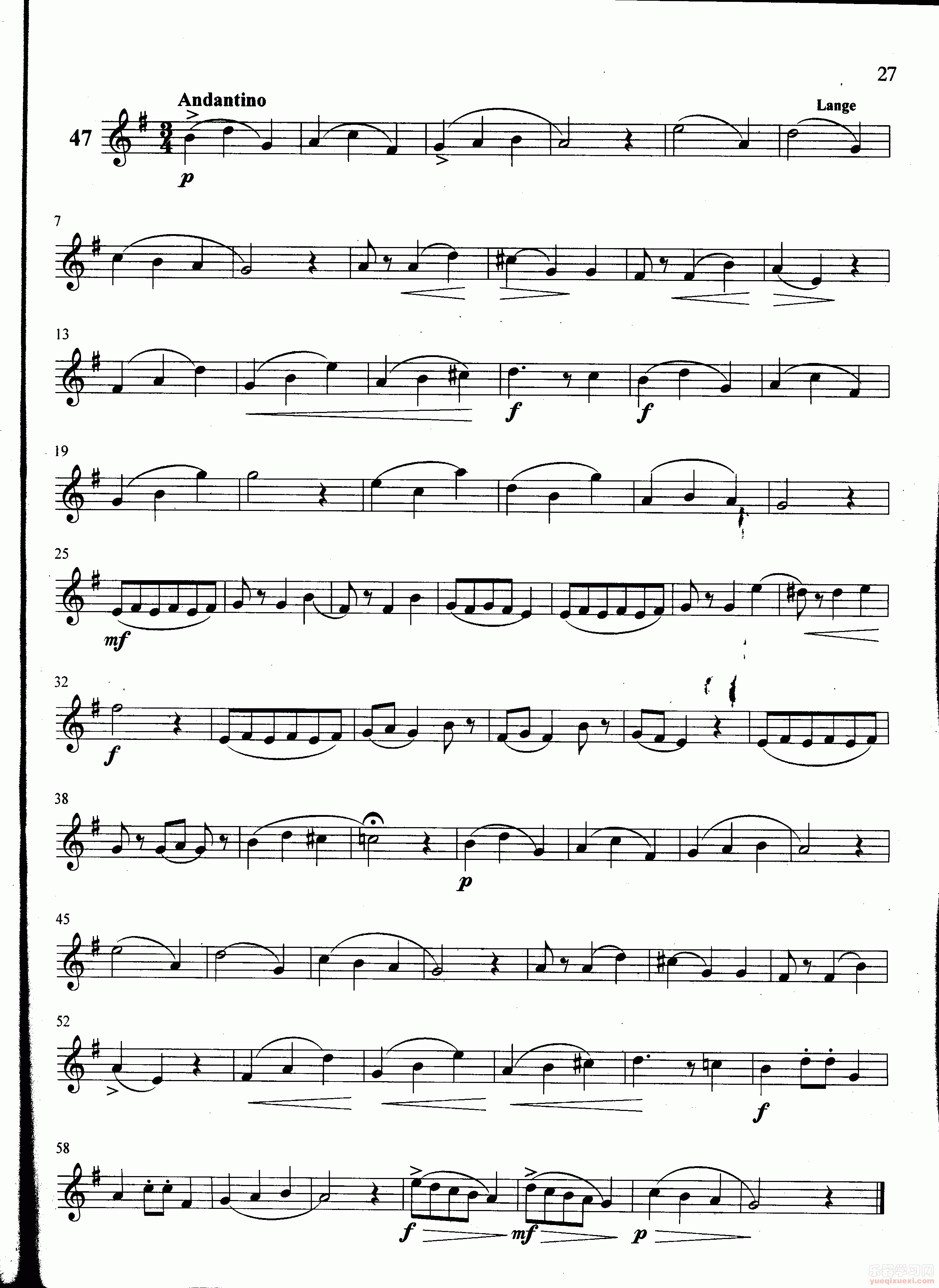 萨克斯管练习曲第100—027页