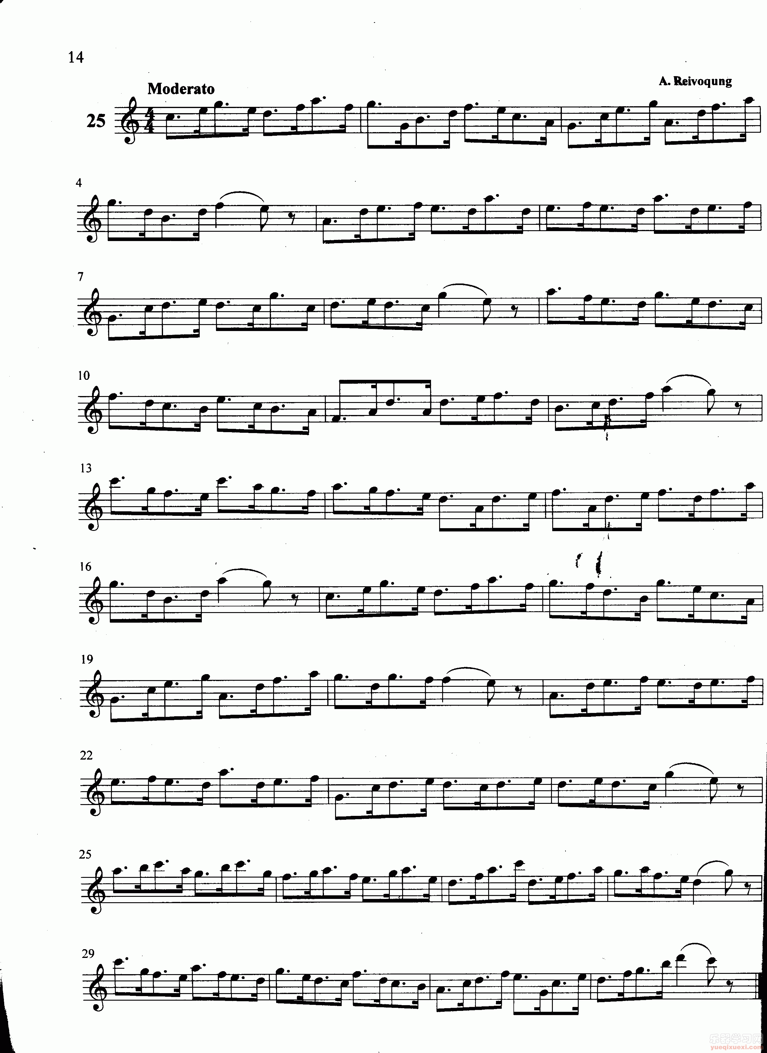 萨克斯管练习曲第100—014页