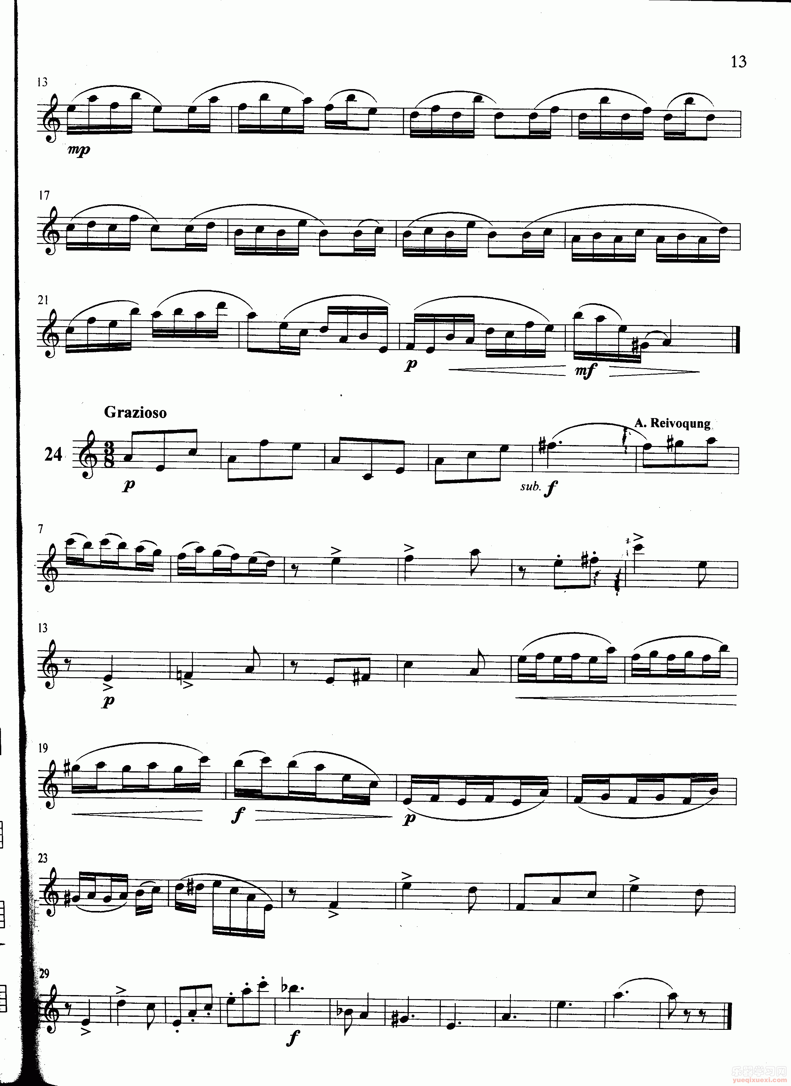 萨克斯管练习曲第100—013页