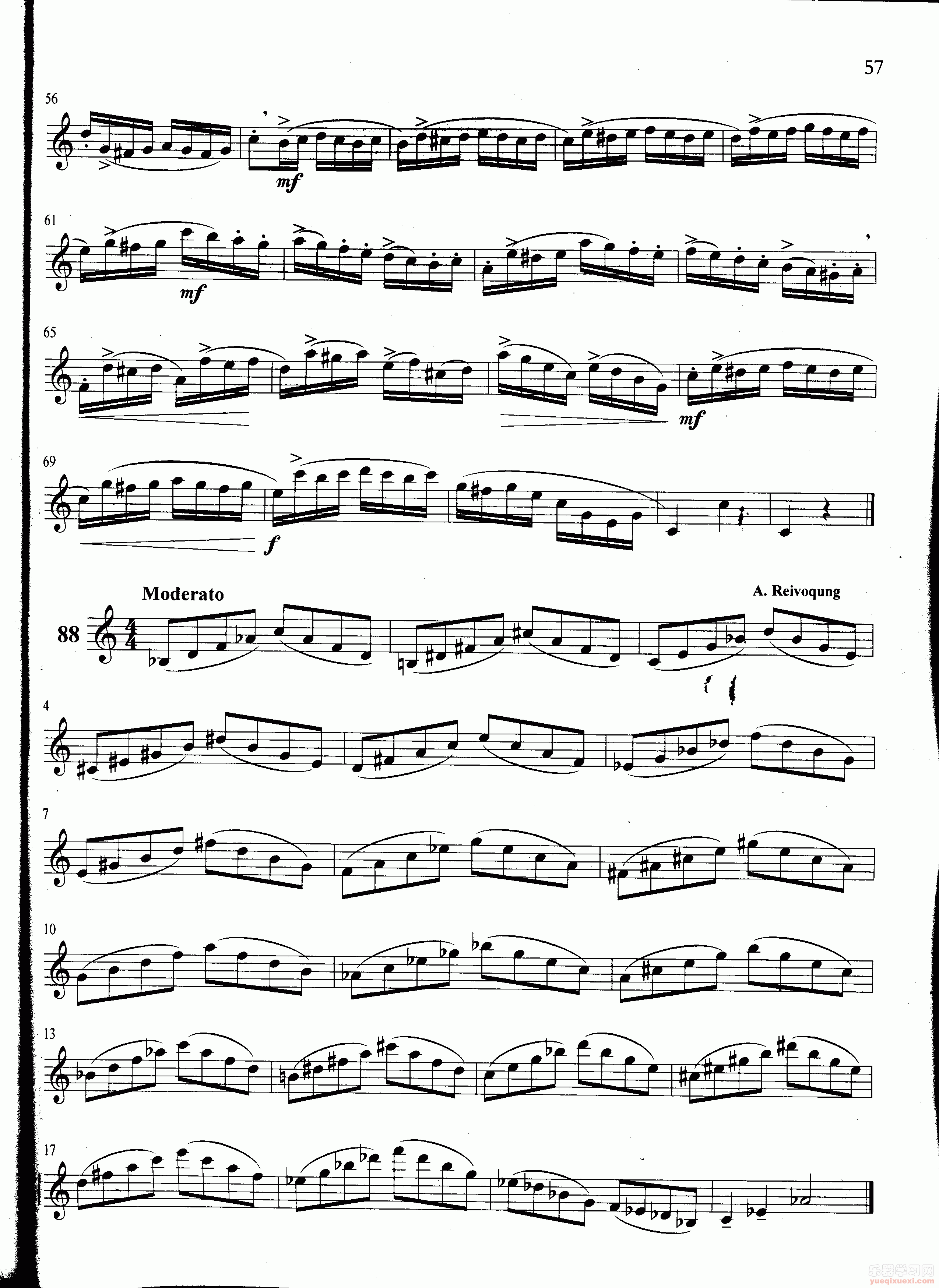 萨克斯管练习曲第100—057页