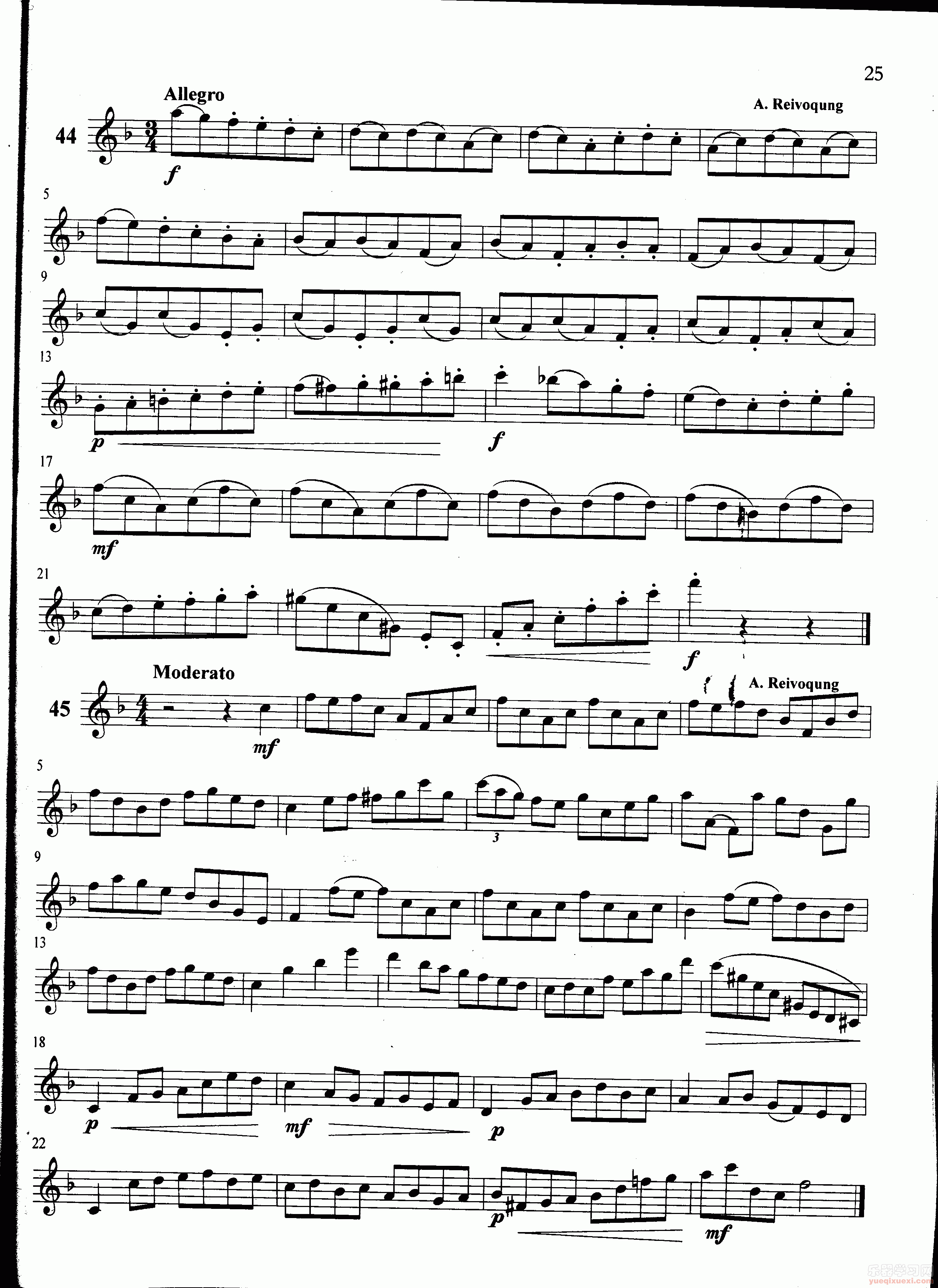 萨克斯管练习曲第100—025页