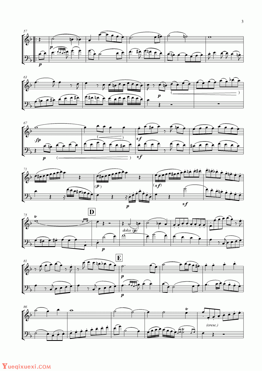 双簧管大管二重奏【Duo Ⅱ】贝多芬