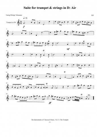 原创小号谱Suite for trumpet & strings in D: Air